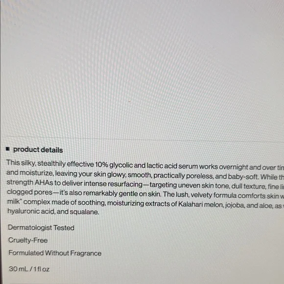 NIB GOOPGLOW Dark spot Exfoliating Sleep Milk . 1.0 Fl oz